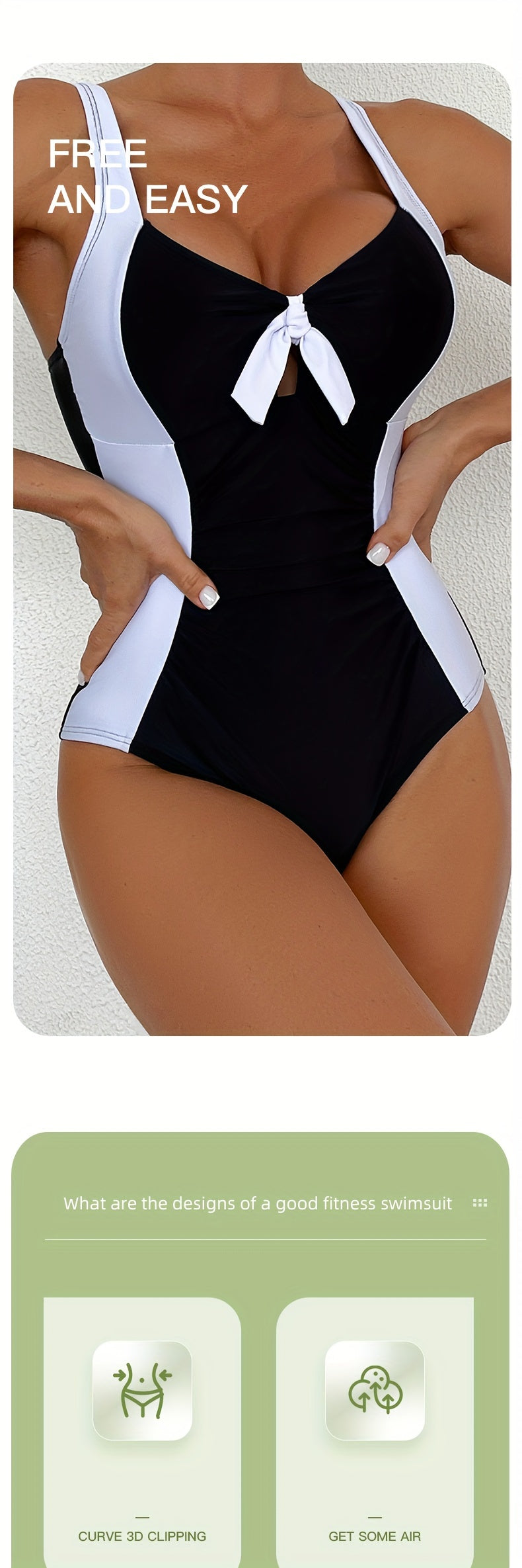 "Monaco Elegance" one-piece swimsuit