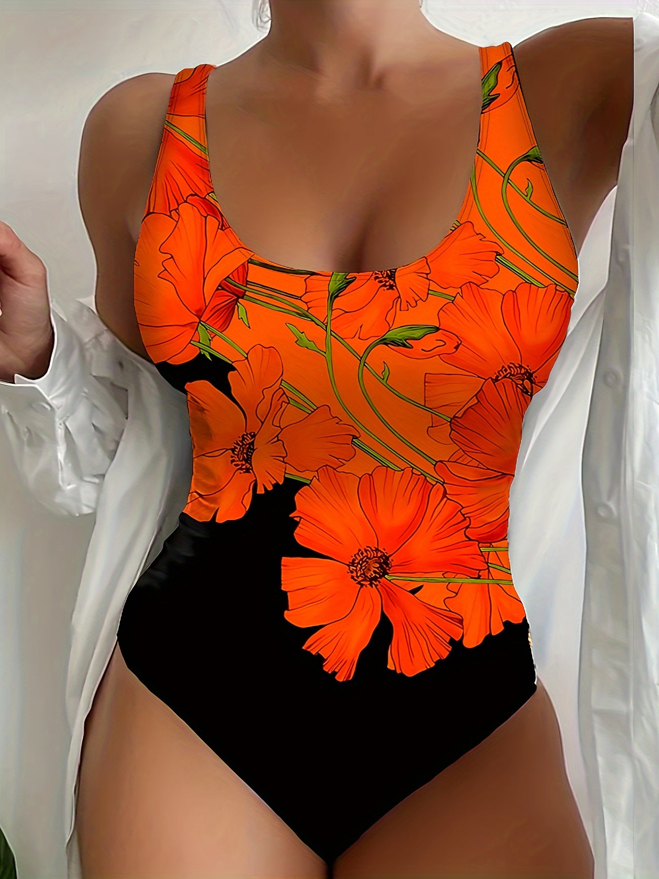 "Positano Bloom" one-piece swimsuit