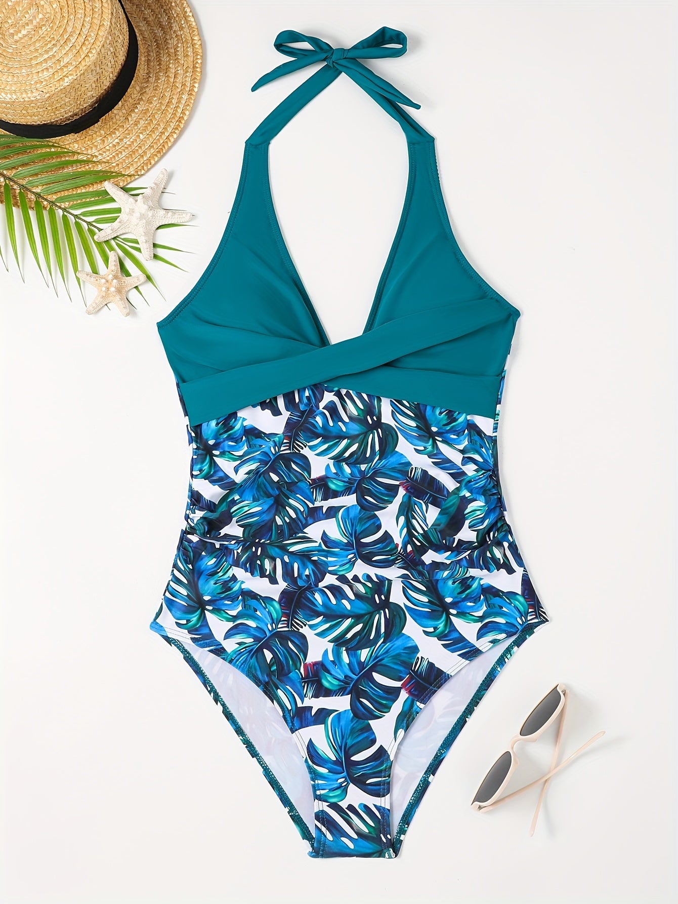 "Tropical Riviera" one-piece swimsuit