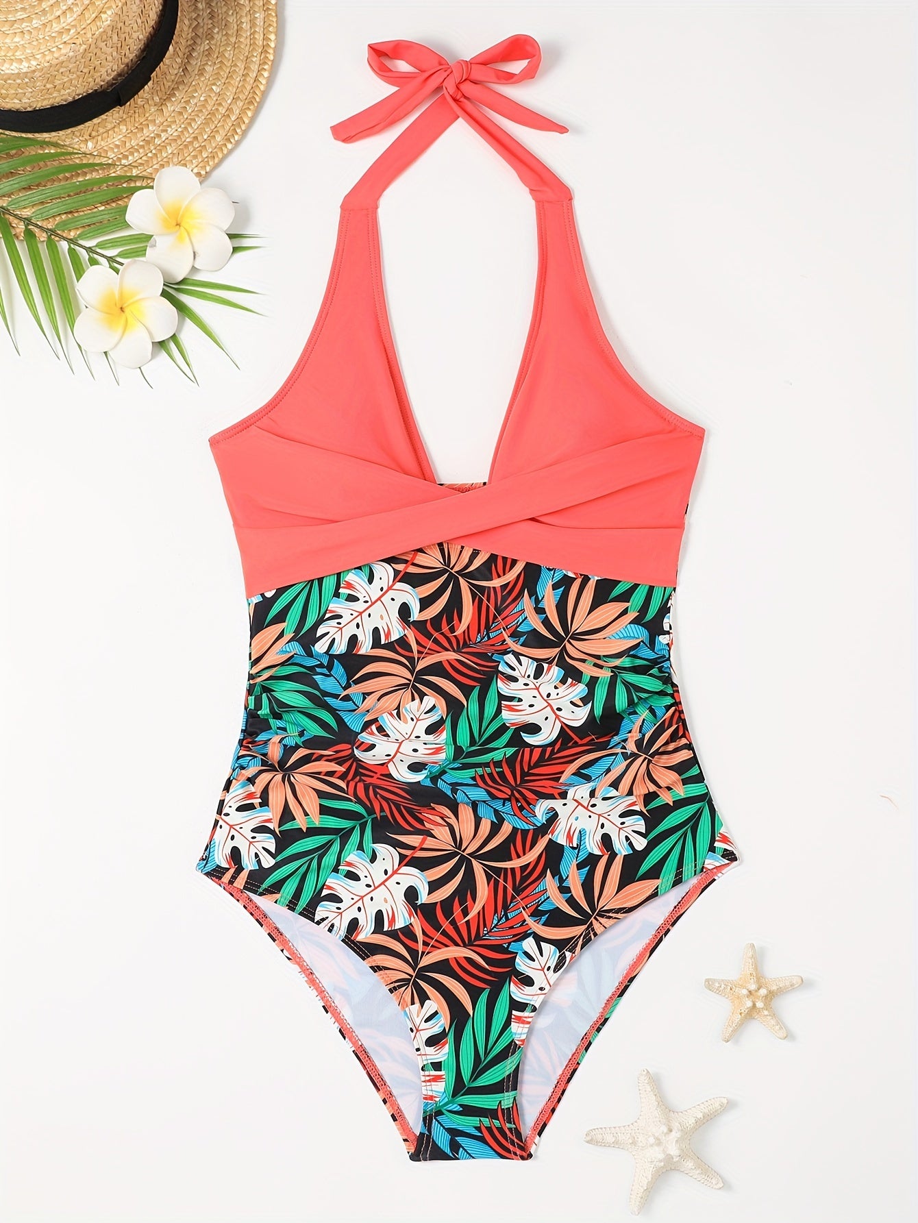 "Tropical Riviera" one-piece swimsuit