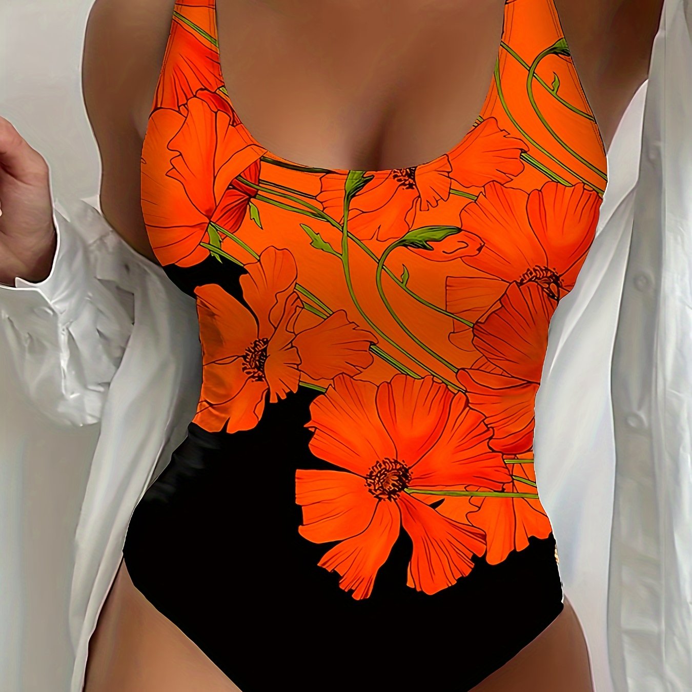 "Positano Bloom" one-piece swimsuit